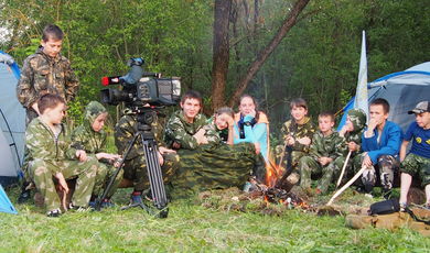 В Коломне прошел малый сбор отрядов ММОО ВПК «Русь» и  телевизионная сьемка телеканалом ТВ Центр.