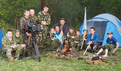 В Коломне прошел малый сбор отрядов ММОО ВПК «Русь» и  телевизионная сьемка телеканалом ТВ Центр.