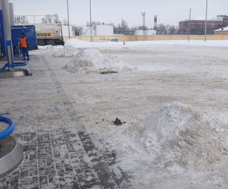 На АЗС в Зарайском районе Госадмтехнадзор выявил нарушения по уборке снега 