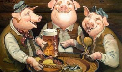 Сказ про свиней и людей.