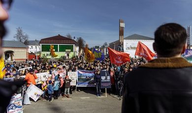 Первый митинг жителей Зарайского района против строительства мегасвинокомплекса