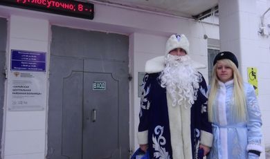  «Полицейский Дед Мороз» посетил Зарайскую больницу