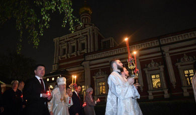 Губернатор Московской области принял участие в пасхальном богослужении