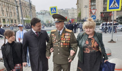 Воробьев присутствовал на военном параде в ознаменование 74-й годовщины Победы