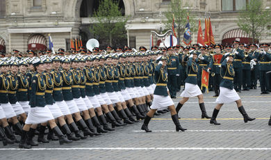 Воробьев присутствовал на военном параде в ознаменование 74-й годовщины Победы