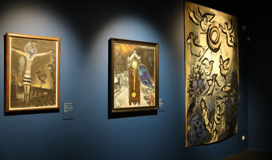 Губернатор встретился с внучками Шагала перед открытием выставки художника в Новом Иерусалиме.