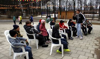 В Зарайском центральном парке культуры и отдыха состоялось мероприятие "Смех для всех".