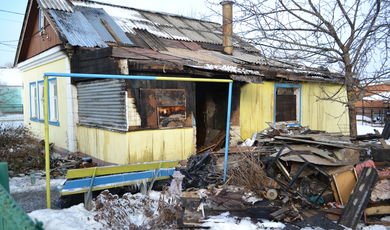 В Зарайске горел дом в частном секторе