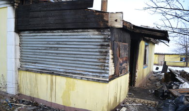 В Зарайске горел дом в частном секторе