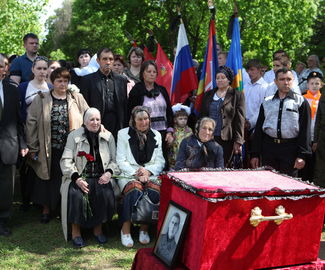 В Зарайске перезахоронили останки советского солдата 
