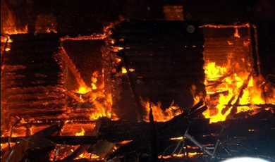 В Зарайске горел частный дом по улице Музейной 
