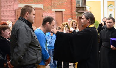Молебен в Зарайском Кремле о начале реставрации яла