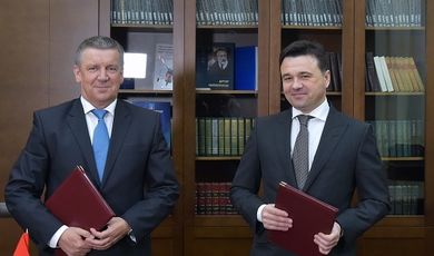 Губернатор Андрей Воробьев и глава Республики Карелия Александр Худилайнен подписали соглашение о сотрудничестве